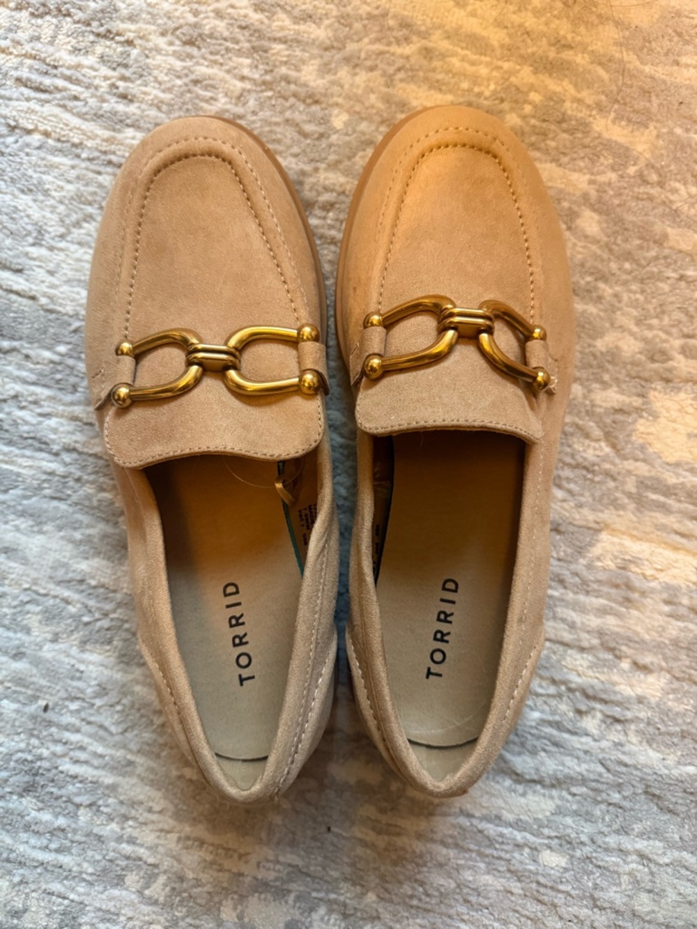 Torrid Taupe Faux Suede Loafers (WW)